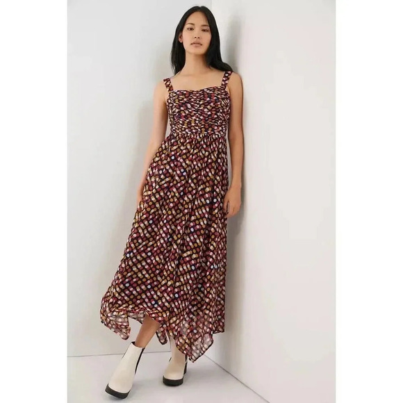 Anthropologie Maeve Frannie Sweetheart Maxi Dress Size 8 NWT - Picture 1 of 11